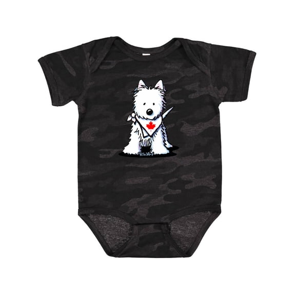 Inktastic Canada Day Westie Boys or Girls Baby Bodysuit