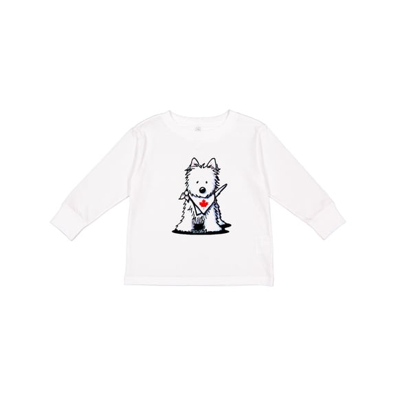 Inktastic Canada Day Westie Boys or Girls Long Sleeve Toddler T-Shirt