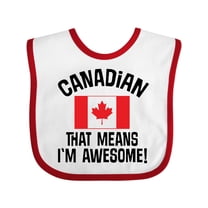 Inktastic Canada Flag Awesome Canadian Boys or Girls Baby Bib