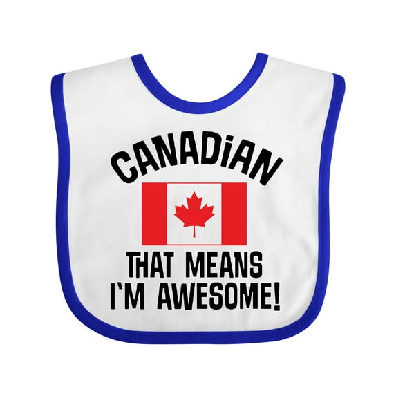 Inktastic Canada Flag Awesome Canadian Boys or Girls Baby Bib