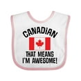 thumbnail image 1 of Inktastic Canada Flag Awesome Canadian Boys or Girls Baby Bib, 1 of 4