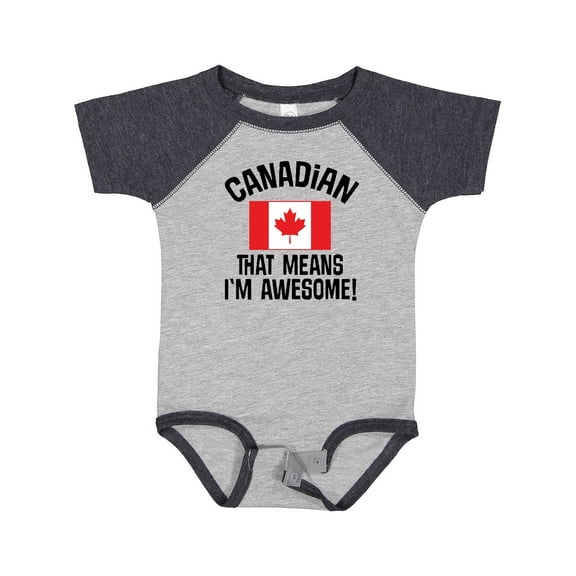 Inktastic Canada Flag Awesome Canadian Boys or Girls Baby Bodysuit