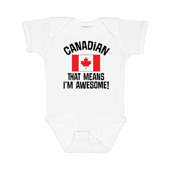 Inktastic Canada Flag Awesome Canadian Boys or Girls Baby Bodysuit