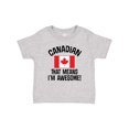 thumbnail image 1 of Inktastic Canada Flag Awesome Canadian Boys or Girls Baby T-Shirt, 1 of 5