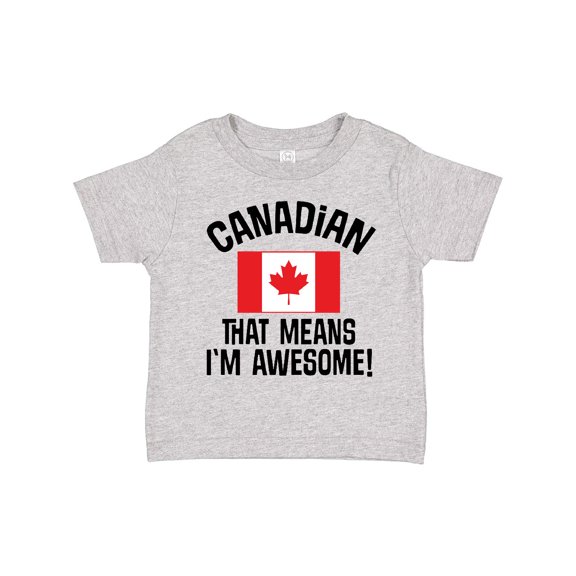 Inktastic Canada Flag Awesome Canadian Boys or Girls Toddler T-Shirt