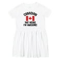 thumbnail image 1 of Inktastic Canada Flag Awesome Canadian Girls Toddler Dress, 1 of 5