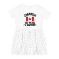 thumbnail image 1 of Inktastic Canada Flag Awesome Canadian Girls Toddler Dress, 1 of 5