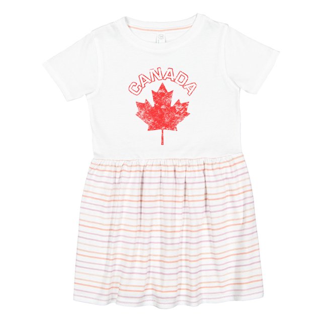 Inktastic Canada Maple Leaf Girls Toddler Dress