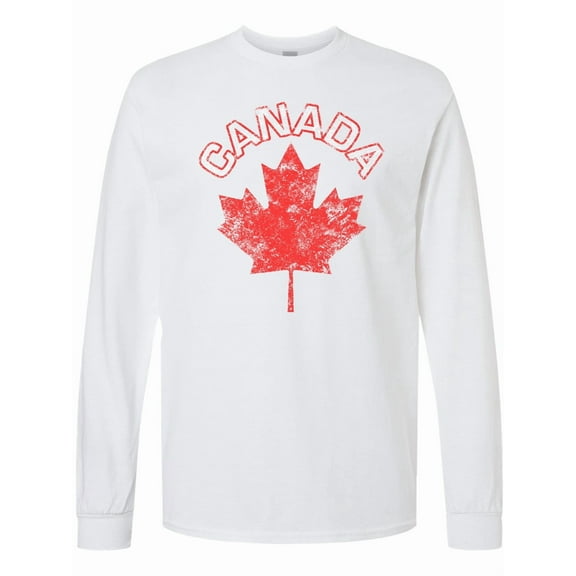 Inktastic Canada Maple Leaf Long Sleeve T-Shirt