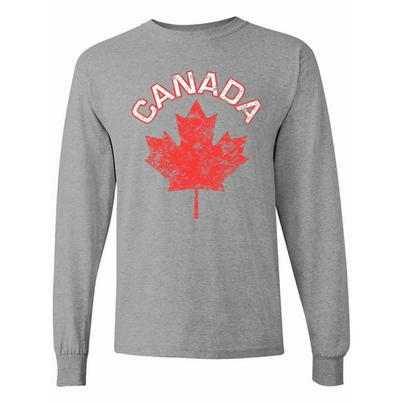 Inktastic Canada Maple Leaf Long Sleeve T-Shirt