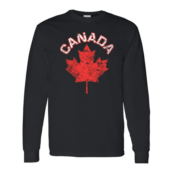 Inktastic Canada Maple Leaf Long Sleeve T-Shirt