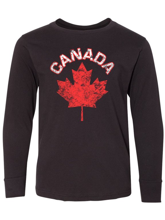 Canada Maple Leaf Long Sleeve Youth T-Shirt