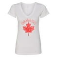 thumbnail image 1 of Inktastic Canada Maple Leaf Women's V-Neck T-Shirt, 1 of 5