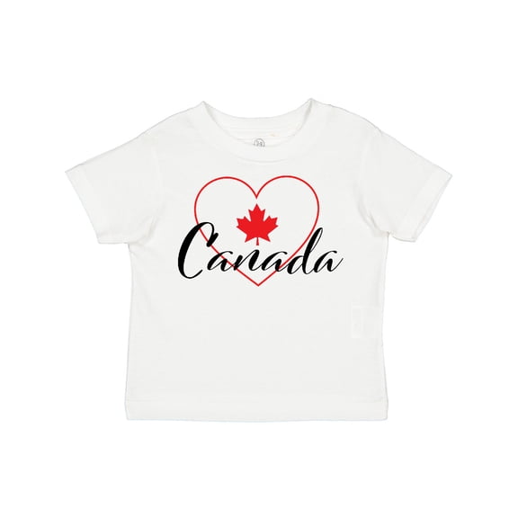 Inktastic Canada-heart and Maple Leaf Boys or Girls Toddler T-Shirt
