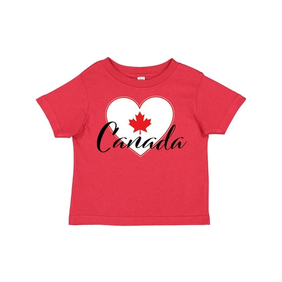 Inktastic Canada-heart and Maple Leaf Boys or Girls Toddler T-Shirt