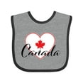 thumbnail image 1 of Inktastic Canada-heart and maple leaf Boys or Girls Baby Bib, 1 of 4