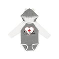 thumbnail image 1 of Inktastic Canada-heart and maple leaf Boys or Girls Long Sleeve Baby Bodysuit, 1 of 5