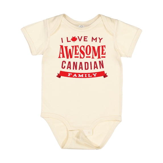 Inktastic Canadian Family Pride Awesome Boys or Girls Baby Bodysuit