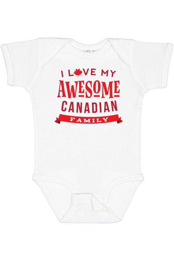 Canadian Family Pride Awesome Boys or Girls Baby Bodysuit
