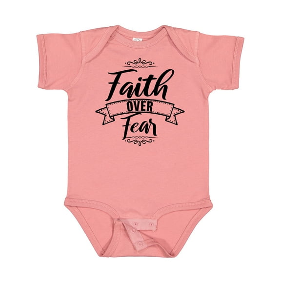 Inktastic Cancer Awareness Faith Over Fear Boys or Girls Baby Bodysuit