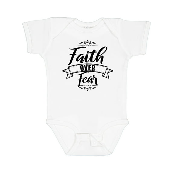 Inktastic Cancer Awareness Faith Over Fear Boys or Girls Baby Bodysuit