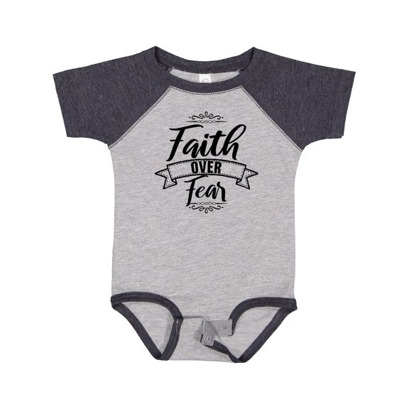 Inktastic Cancer Awareness Faith Over Fear Boys or Girls Baby Bodysuit