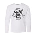thumbnail image 1 of Inktastic Cancer Awareness Faith Over Fear Long Sleeve Youth T-Shirt, 1 of 5