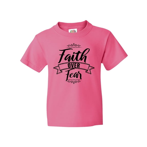 Inktastic Cancer Awareness Faith Over Fear Youth T-Shirt