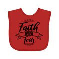 thumbnail image 1 of Inktastic Cancer Awareness Faith over Fear Boys or Girls Baby Bib, 1 of 4
