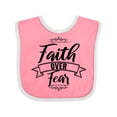 thumbnail image 1 of Inktastic Cancer Awareness Faith over Fear Boys or Girls Baby Bib, 1 of 4