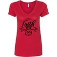 thumbnail image 1 of Inktastic Cancer Awareness Faith over Fear Women's V-Neck T-Shirt, 1 of 5