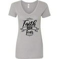 thumbnail image 1 of Inktastic Cancer Awareness Faith over Fear Women's V-Neck T-Shirt, 1 of 5