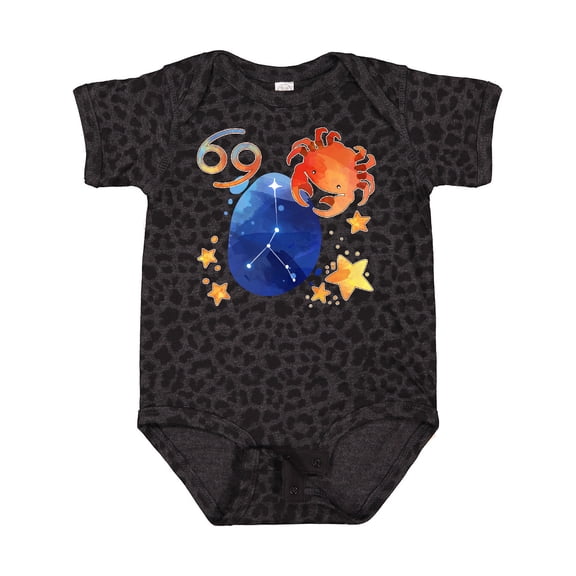 Inktastic Cancer Crab Constellation Zodiac Sign Illustration Boys or Girls Baby Bodysuit