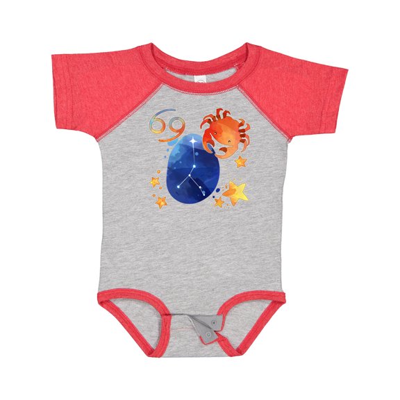 Inktastic Cancer Crab Constellation Zodiac Sign Illustration Boys or Girls Baby Bodysuit