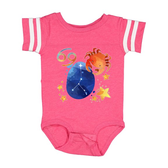 Inktastic Cancer Crab Constellation Zodiac Sign Illustration Boys or Girls Baby Bodysuit