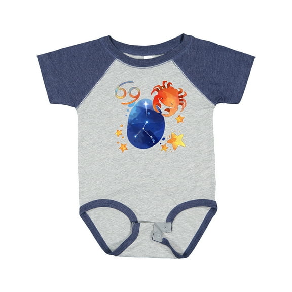 Inktastic Cancer Crab Constellation Zodiac Sign Illustration Boys or Girls Baby Bodysuit