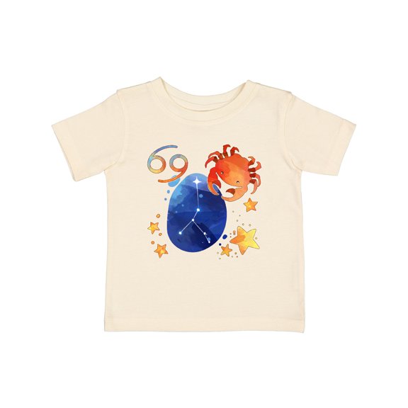Inktastic Cancer Crab Constellation Zodiac Sign Illustration Boys or Girls Baby T-Shirt