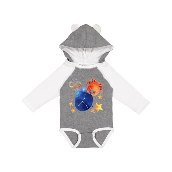 Inktastic Cancer Crab Constellation Zodiac Sign Illustration Boys or Girls Long Sleeve Baby Bodysuit