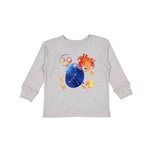 Inktastic Cancer Crab Constellation Zodiac Sign Illustration Boys or Girls Long Sleeve Toddler T-Shirt
