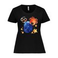 thumbnail image 1 of Inktastic Cancer Crab Constellation Zodiac Sign Illustration Women's Plus Size T-Shirt, 1 of 5