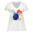 thumbnail image 1 of Inktastic Cancer Crab Constellation Zodiac Sign Illustration Women's Plus Size V-Neck T-Shirt, 1 of 5