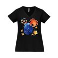 thumbnail image 1 of Inktastic Cancer Crab Constellation Zodiac Sign Illustration Women's Plus Size V-Neck T-Shirt, 1 of 5
