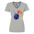 thumbnail image 1 of Inktastic Cancer Crab Constellation Zodiac Sign Illustration Women's V-Neck T-Shirt, 1 of 5