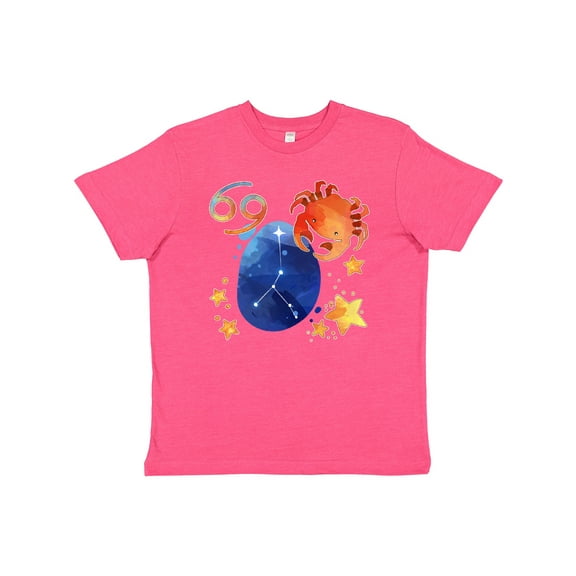 Inktastic Cancer Crab Constellation Zodiac Sign Illustration Youth T-Shirt