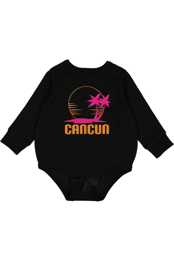 Cancun Mexico Sunset Baby Fleece Bodysuit