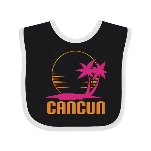 Inktastic Cancun Mexico Sunset Girls Baby Bib