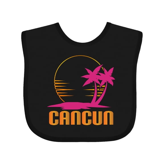 Inktastic Cancun Mexico Sunset Girls Baby Bib