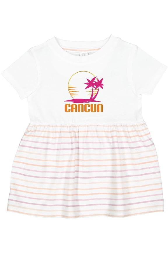 Cancun Mexico Sunset Girls Baby Dress