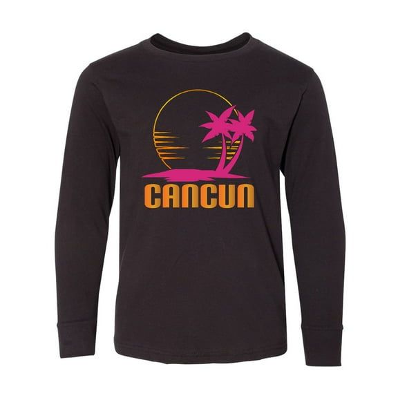 Inktastic Cancun Mexico Sunset Long Sleeve Youth T-Shirt
