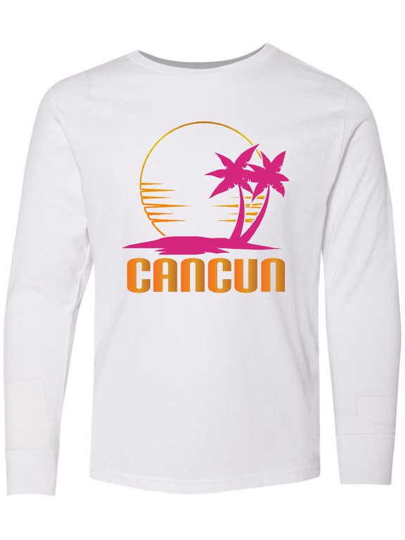 Cancun Mexico Sunset Long Sleeve Youth T-Shirt